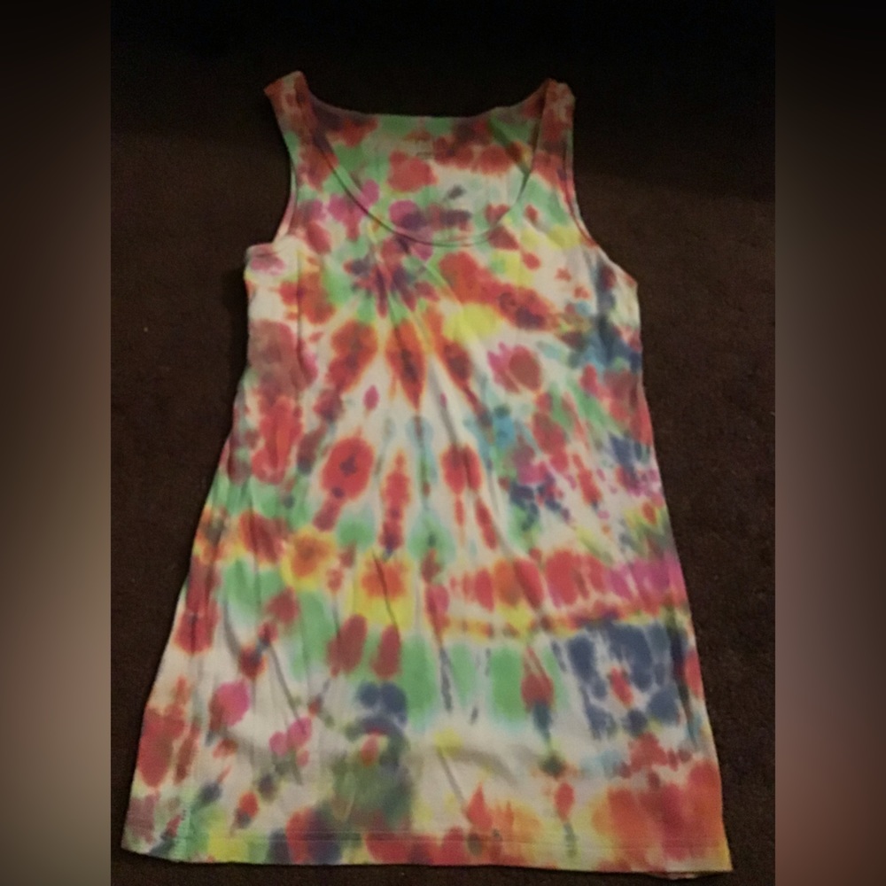custom made tie dye tank top